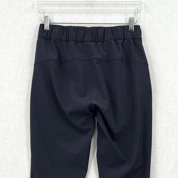 LULULEMON On The Fly Woven 27" Pants Womens 6 Dark Navy Cropped Slim Straight - Picture 4 of 14